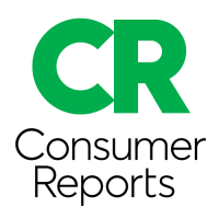 Consumer Reports logo - CR letters in lime green above Consumer Reports text in black